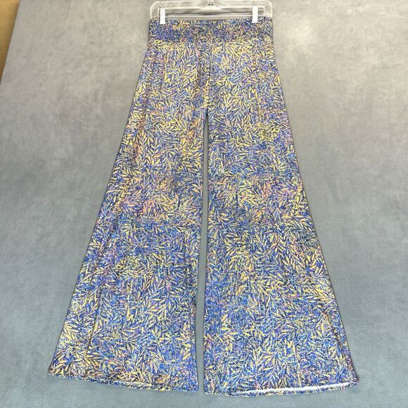 Onzie Size S/M Wide Leg Yoga Lounge Pants Multicolor Boho Print Made in USA - Picture 1 of 10